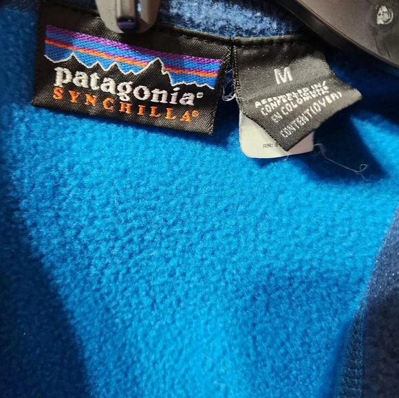 Patagonia Synchilla Vintage Y2K Embroidered Logo Zip Up Vest EUC - Picture 3 of 6
